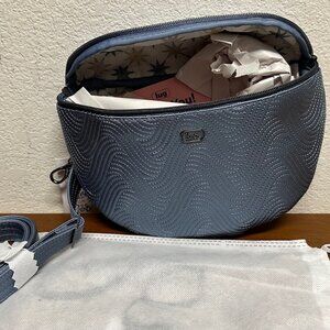 Lug Tumble satin luxe belt bag crossbody